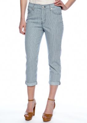 Nine West Vintage America Collection Railroad Striped Capri