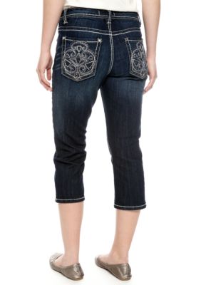 Nine West Vintage America Collection Tiffany Amber Vintage Skinny Crop Jean with Heavy Stitching