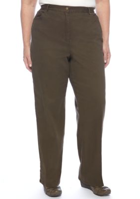 Ruby Rd Plus Size Stretch Twill Pant