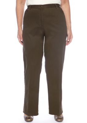 Ruby Rd Plus Size Stretch Twill Pant