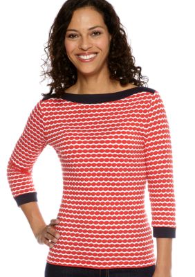 Ruby Rd Cruise Control Border Puffed Jersey Knit