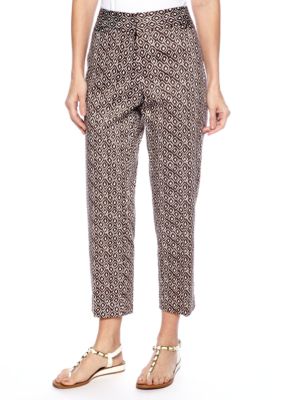 Ruby Rd The Great Escape Ikat Sateen Ankle Pant