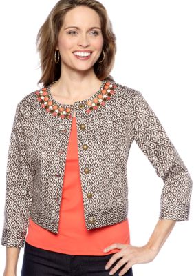 Ruby Rd The Great Escape Ikat Sateen Jacket