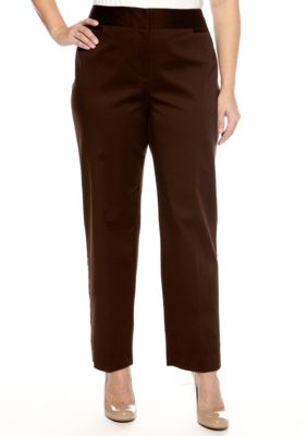 Ruby Rd Plus Size The Great Escape Sateen Ankle Pant