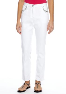 Ruby Rd Eye Candy Embellished Colored Denim