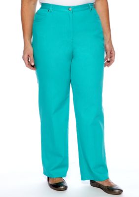 Ruby Rd Plus Size Eye Candy Colored Denim