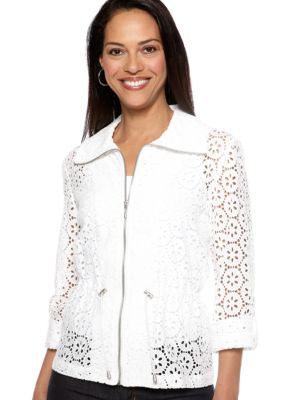 Ruby Rd Powder Play Eyelet Zip-Up Jacket