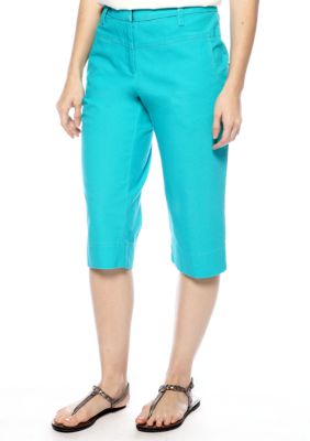 Ruby Rd Petite Calypso Canvas Clamdigger Capri