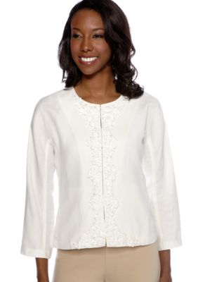 Ruby Rd Petite Shell Party Embellished Jewel Neck Jacket