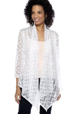 Ruby Rd Night and Day Zig Zag Crochet Cardigan