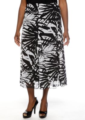 Ruby Rd Plus Size Night and Day Printed Maxi Skirt