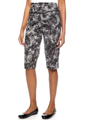 Ruby Rd Petite Night And Day Mini Palm Printed Skimmer