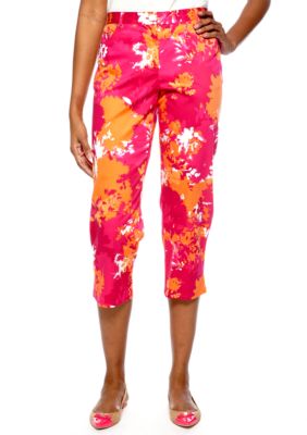 Ruby Rd High Voltage Printed Sateen Capri