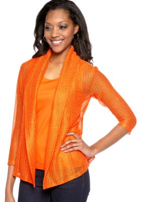 Ruby Rd Petite Volt Shawl Collar Sequin Cardigan