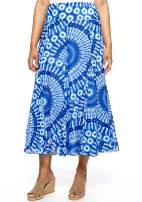 Ruby Rd Petite Beyond the Sea Gauze Maxi Skirt