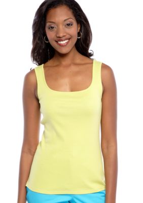 Ruby Rd Favorite Solid Rib Sleeveless Knit Tank