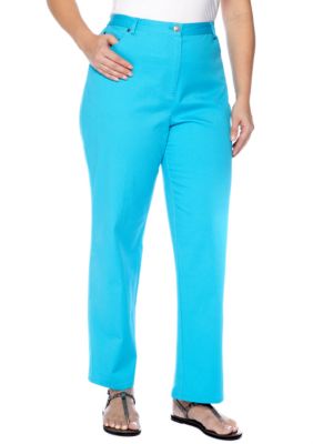 Ruby Rd Plus Size Key Items Side Elastic Twill Pant