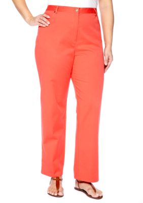 Ruby Rd Plus Size Key Items Side Elastic Twill Pant