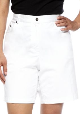 Ruby Rd Plus Size 5-Pocket Elastic Side Twill Short
