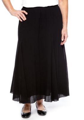 Ruby Rd Plus Size Gauze Crinkle Skirt