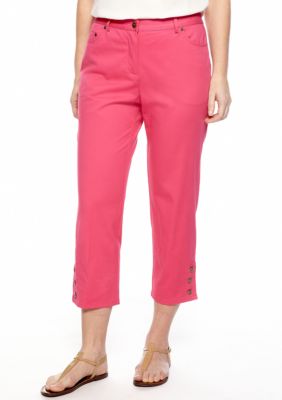 Ruby Rd Petite Favorite Three Button Hem Capri