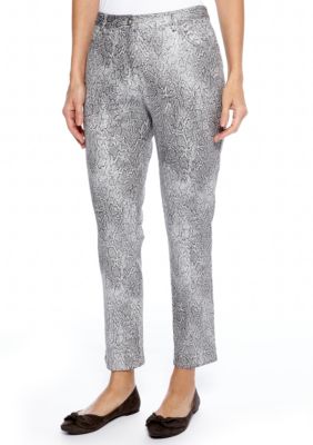 Ruby Rd Sunshine State Foil Printed Ankle Twill Pant