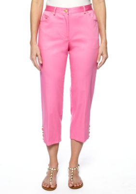 Ruby Rd Cocoa Beach Embellished Hem Capri