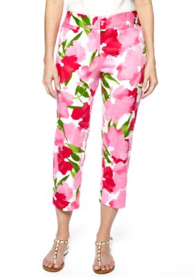 Ruby Rd Cocoa Beach Floral Print Capri