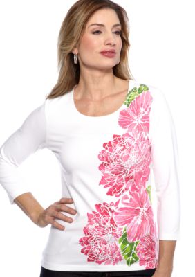 Ruby Rd Cocoa Beach Embellished Blossoms Print