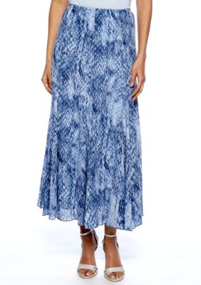 Ruby Rd Petite Blue Horizon Snake Print Skirt