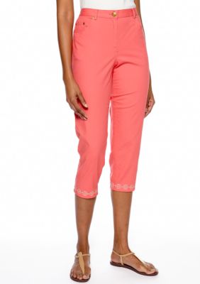 Ruby Rd Citrus Splash Silky Canvas Capri