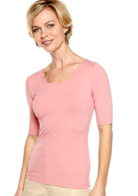 Ruby Rd Santa Fe Ballet Neck Solid Tee