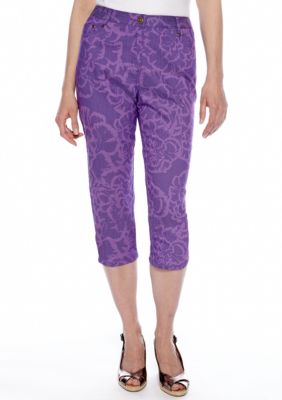 Ruby Rd Tropical Paradise Side Flow Capri