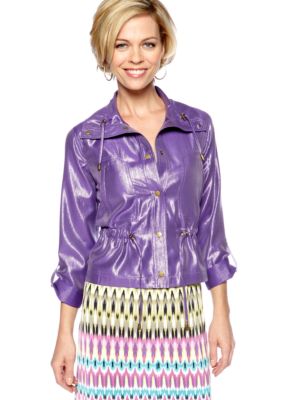 Ruby Rd Tropical Paradise Snap Front Jacket