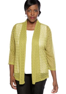 Ruby Rd Plus Size Must Have Zig Zag Shawl Cardigan Sweater