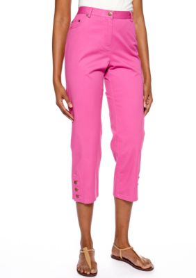 Ruby Rd Petite Favorite Three Button Hem Capri