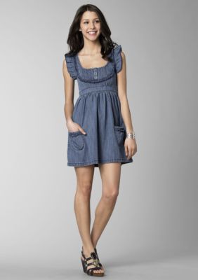 Vanilla Star Ruffle Sleeve Empire Waist Romper Dress