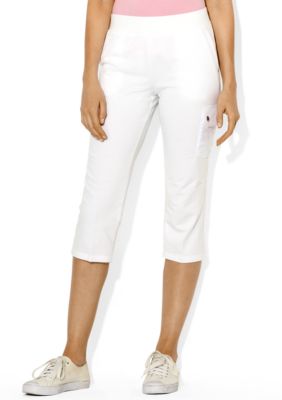 Lauren Active French Terry Cropped Cargo Pant