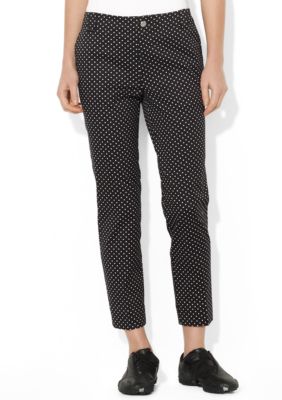 Lauren Active Polka-Dot Cotton Crop Pant