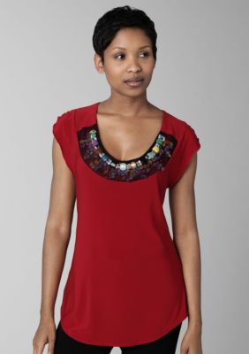 ND&reg; New Directions Drape Neck Top