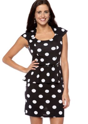 New Directions Peplum Dress