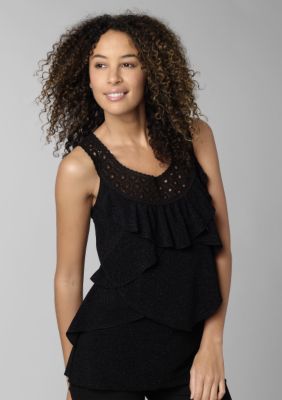 ND&reg; New Directions Glitter Ruffle Tank