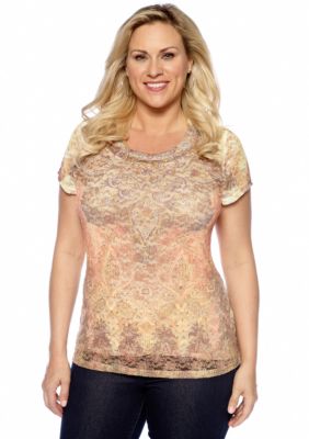 New Directions Plus Size Sublimation Printed Tank