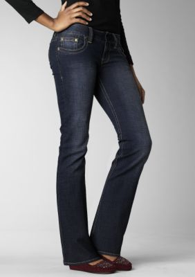 Hydraulic Flower Detail Back Pocket Jean