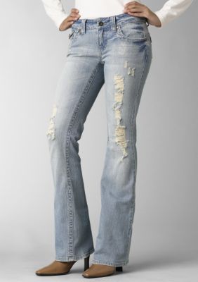 Hydraulic Destructed Light Wash Flare Jean