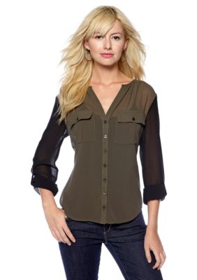 Sanctuary Color Block Blouse