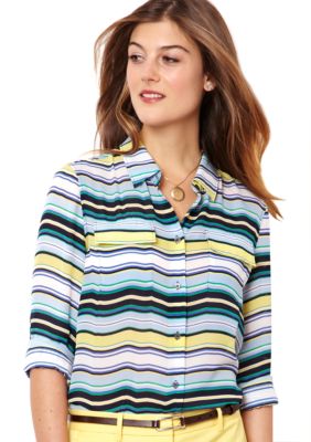 Nautica Striped Chiffon Shirt