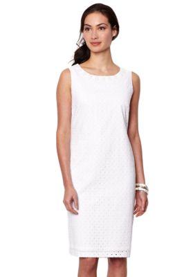 Nautica Eyelet Sheath Dress