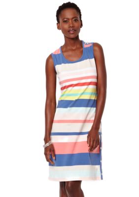 Nautica Sunset Striped Side Snap Dress