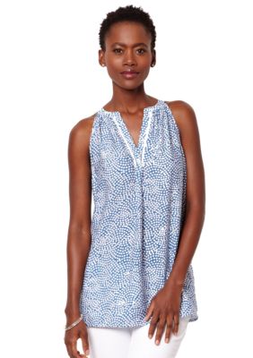 Nautica Mosaic Print Halter Top